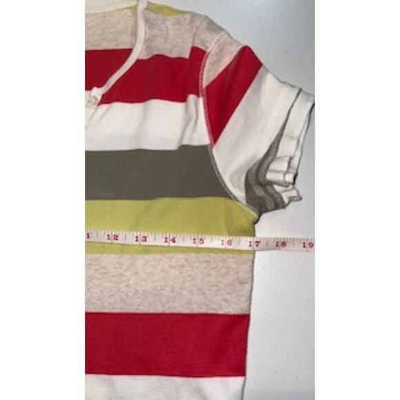 Natural Reflection Striped Short-Sleeve Shirt Size Women's Large - Picture 8 of 11